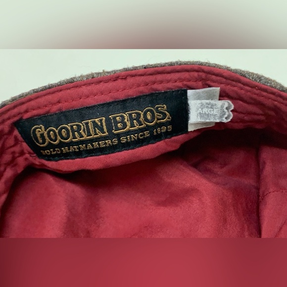 Men's Large Fitted Goorin Bros Brown Heather Flat Cap Hat - Picture 5 of 16